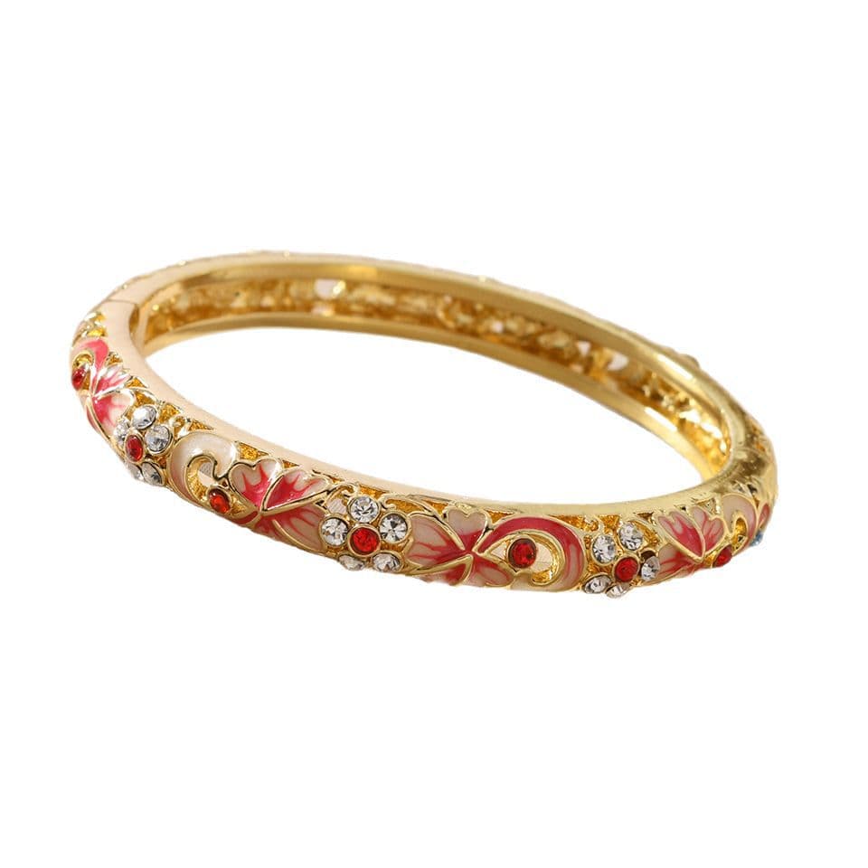 Jingtai Blue Palace Ceremony Traditional Women's Bracelet Fashion Global Plating Highlights and Drilling Festival Gifts Goods Jewelry 5