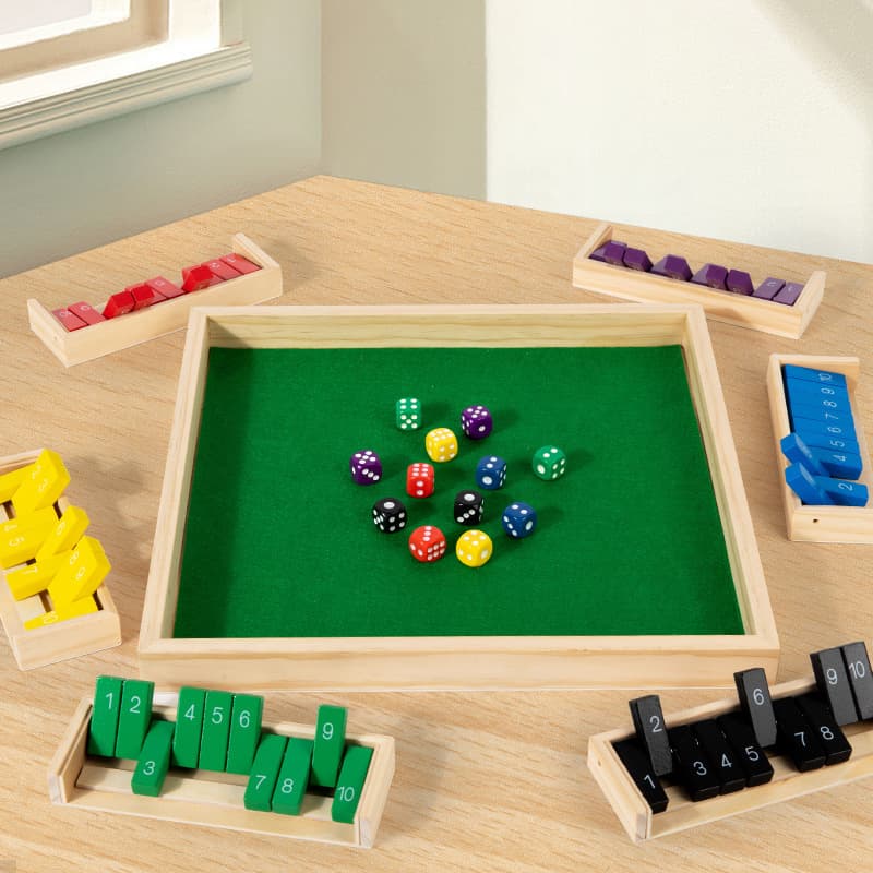 Cross-border new product Farkle Dice Game Dice Puzzle Board Wooden Toy Game 1