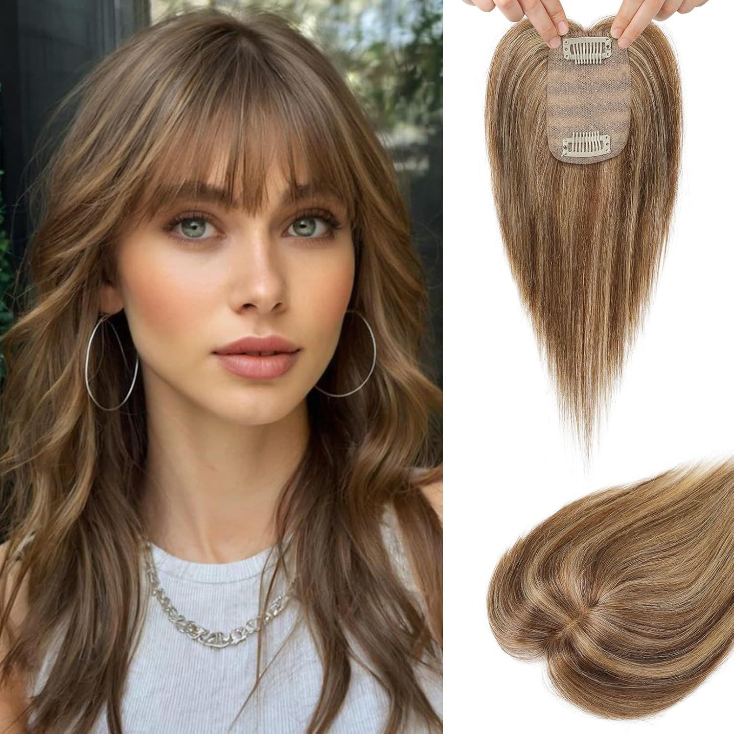 European and American beauty wig human hair foreign trade wig human hair replacement piece to cover thinning hair wig piece 4