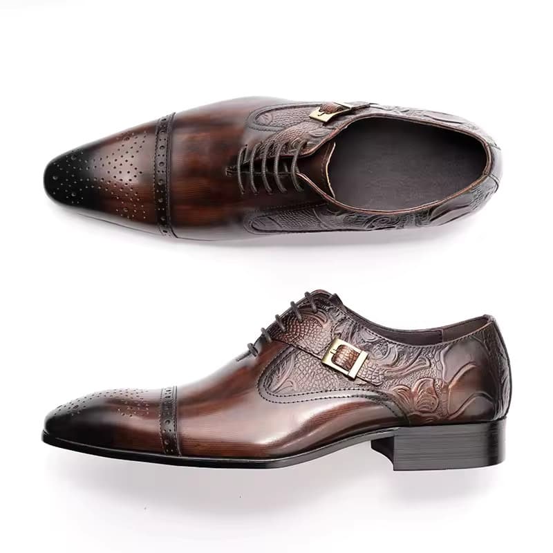 Men's classic quality dress, genuine leather, European style 2