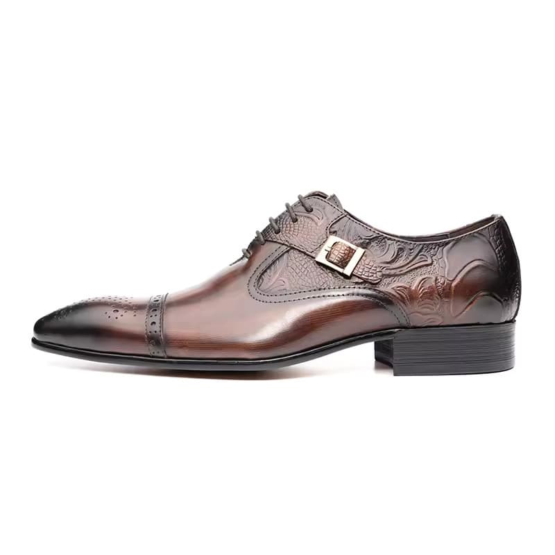 Men's classic quality dress, genuine leather, European style 4