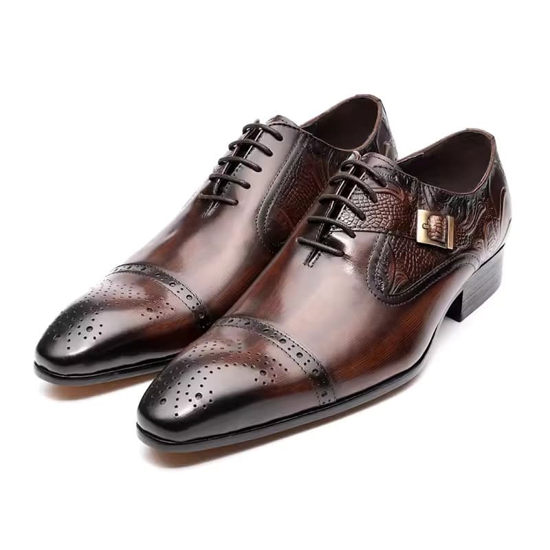 Men's classic quality dress, genuine leather, European style 5