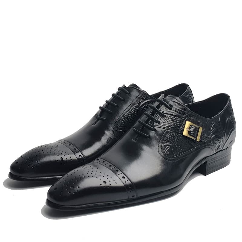 Men's classic quality dress, genuine leather, European style