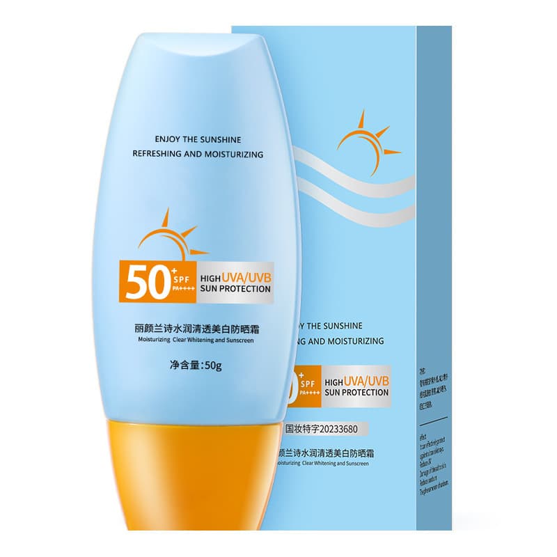 Summer waterproof refreshing sun protection cream, SPF50, UF-protection 5
