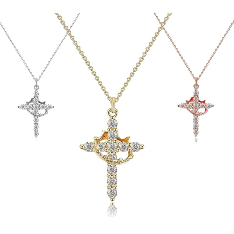(Cross-border trading), necklace, chain, diamond pendant, 14 carat