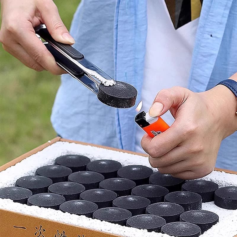 Disposable barbecue oven outdoor portable portable folding camping barbecue charcoal carbon grilled stove small barbecue rack 4