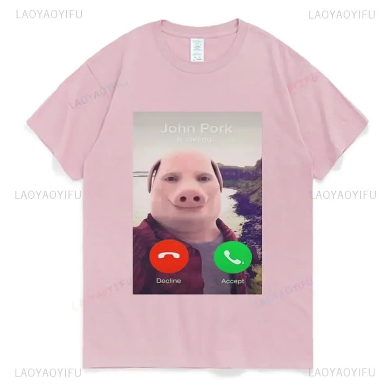 T-shirt John T short sleeve funny T-shirt street yes women's fashion summer print casual bokeh gift 4