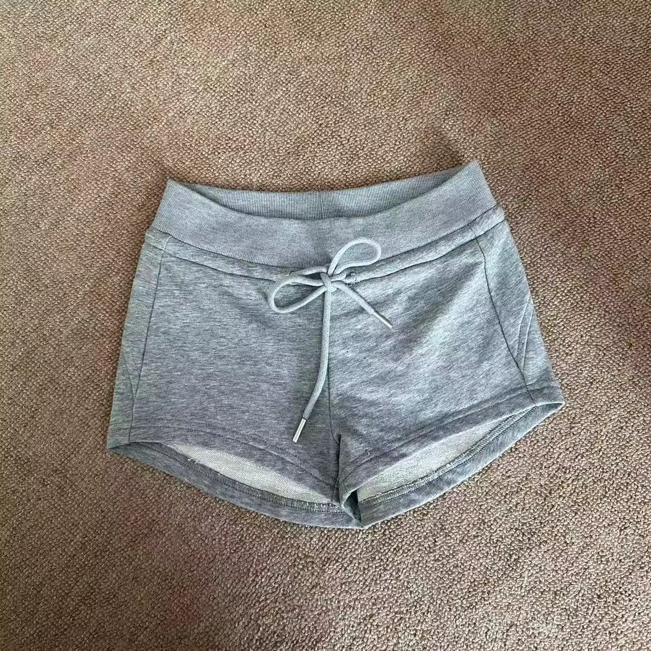 Sports shorts, black trousers, drawstring, loose straight fit 2