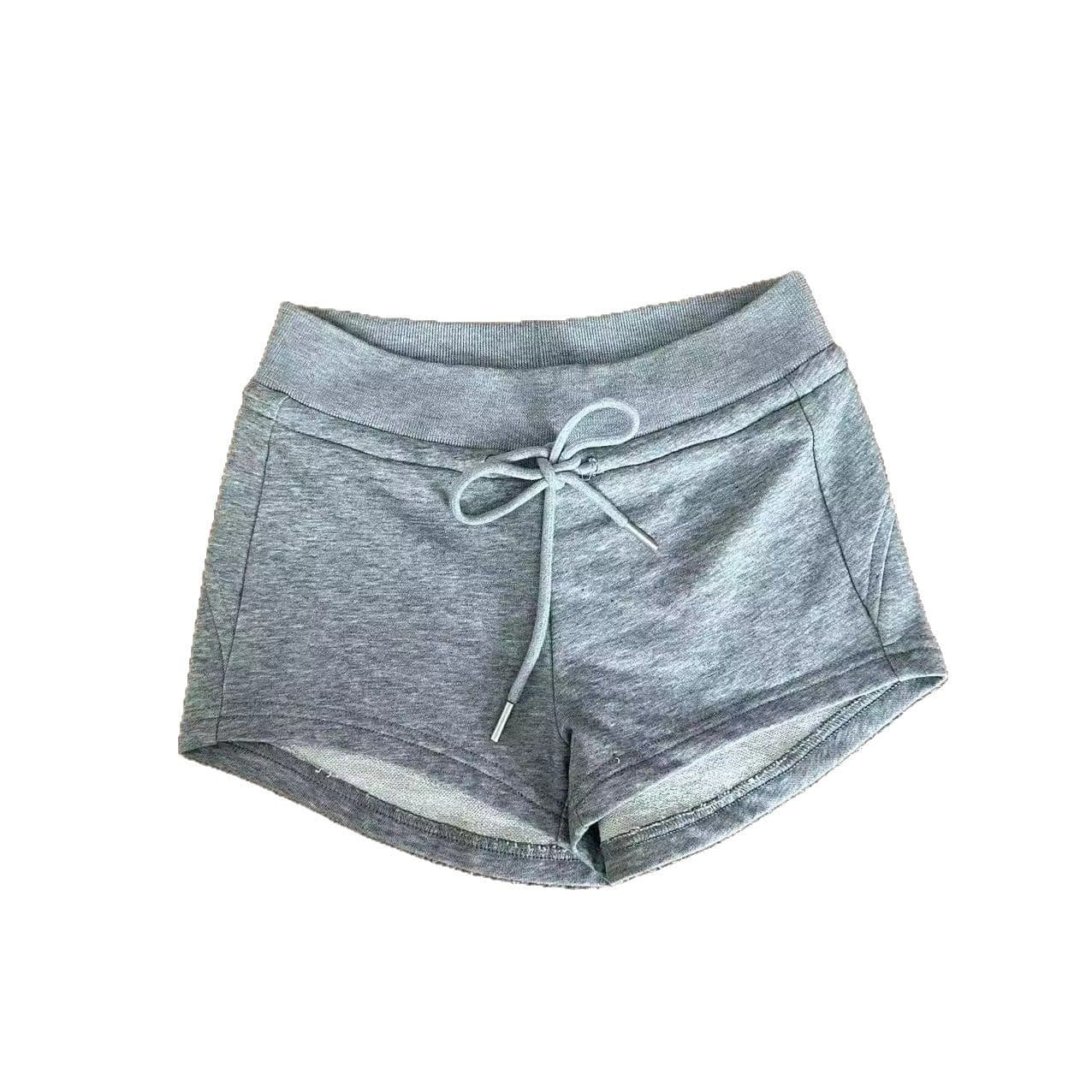 Sports shorts, black trousers, drawstring, loose straight fit 4