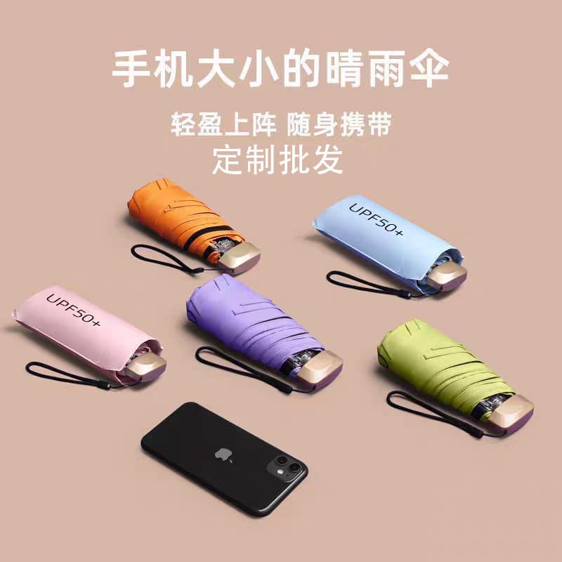 Capsule, handheld umbrella solar-powered, increased thickness, sun protection, UF-protection, custom-made 3