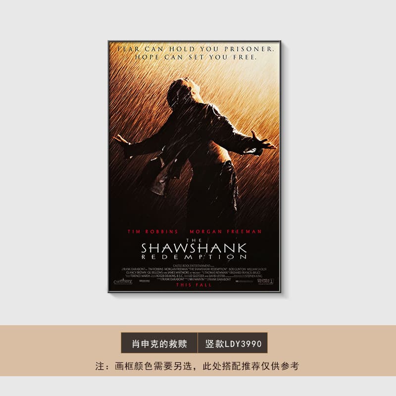 Shawshank's redemption hanging painting niche art bedroom decoration painting inspirational movie poster study background wall mural 9