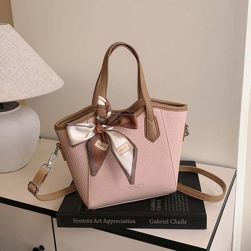 (Cross-border trading), capacious one-shoulder bag with bow, universal shoulder bag, high-end 2