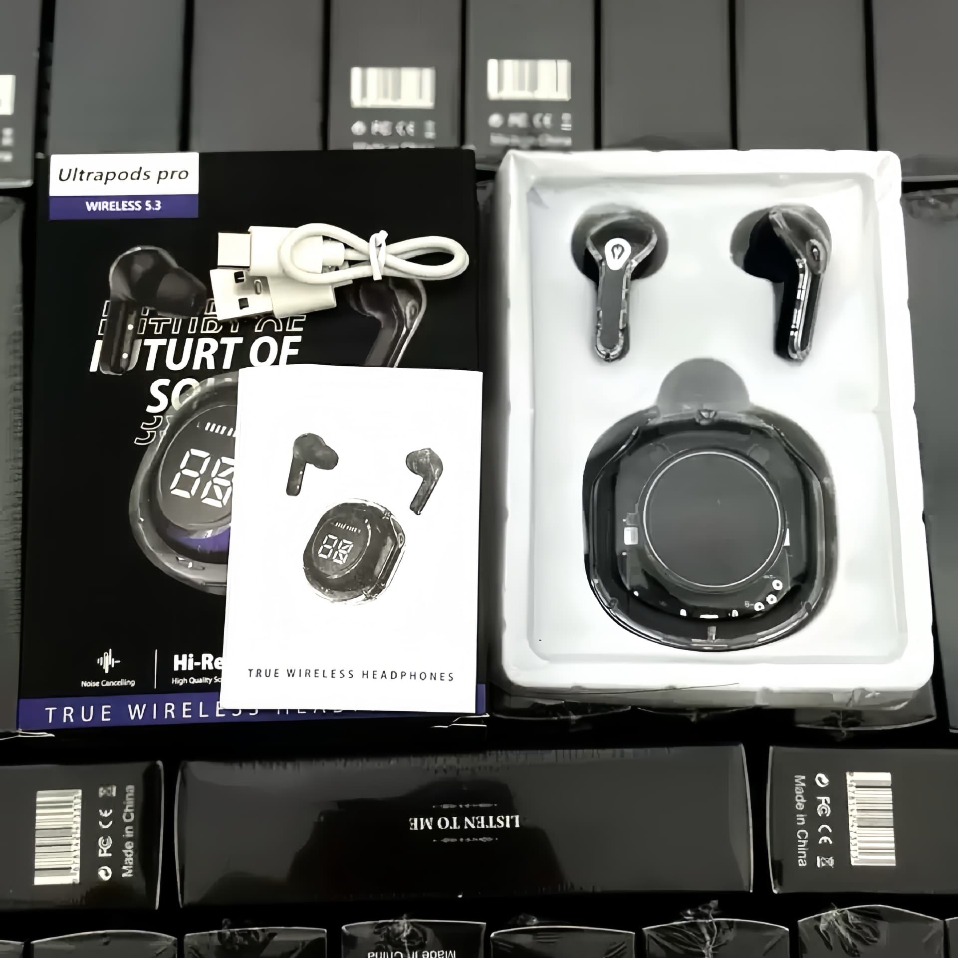 New transparent second-generation air39 Bluetooth headset sports noise reduction Huaqiangbei cross-border wholesale headset 4