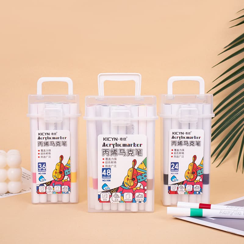 Acrylic, handheld marker, children's art stationery, watercolour, crayons, coloring book, brush, new collection, hand painting, DIY, washable 2