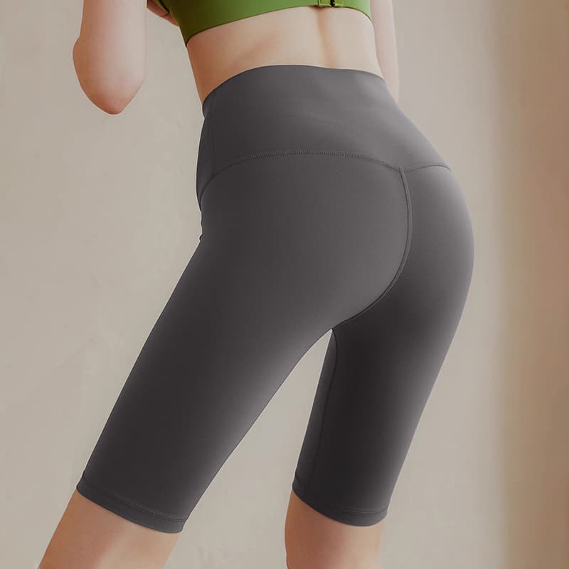 Leggings, thin trousers, underwear for hips shape correction, sports shorts, set for gym, high waist, for running 3
