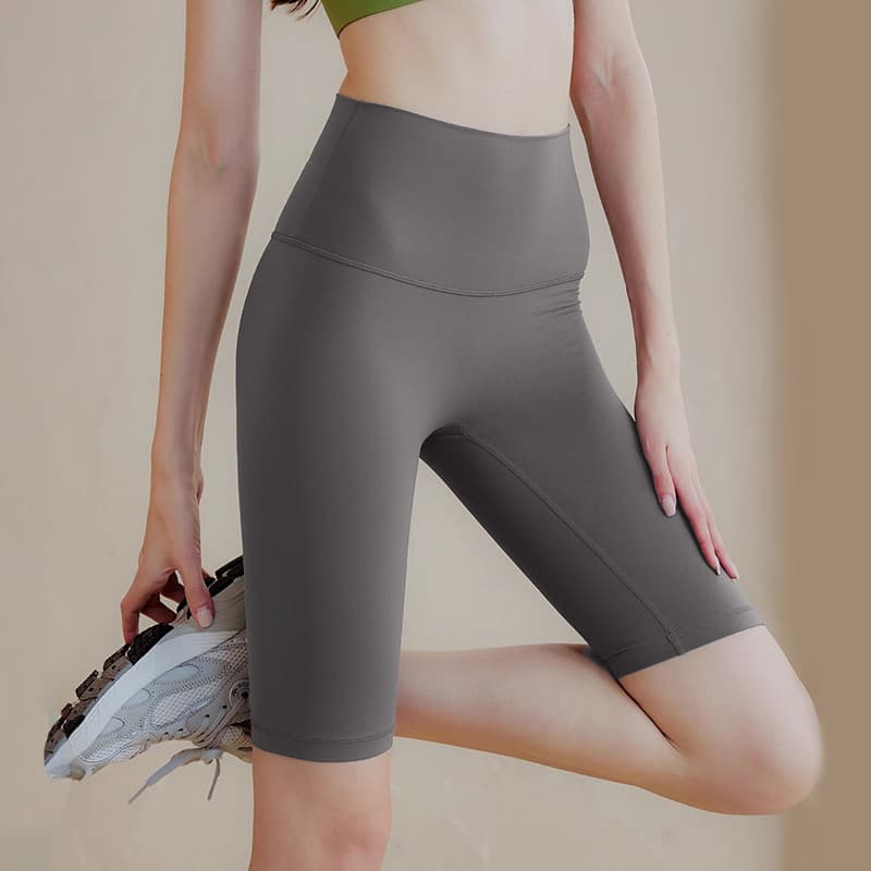 Leggings, thin trousers, underwear for hips shape correction, sports shorts, set for gym, high waist, for running 4