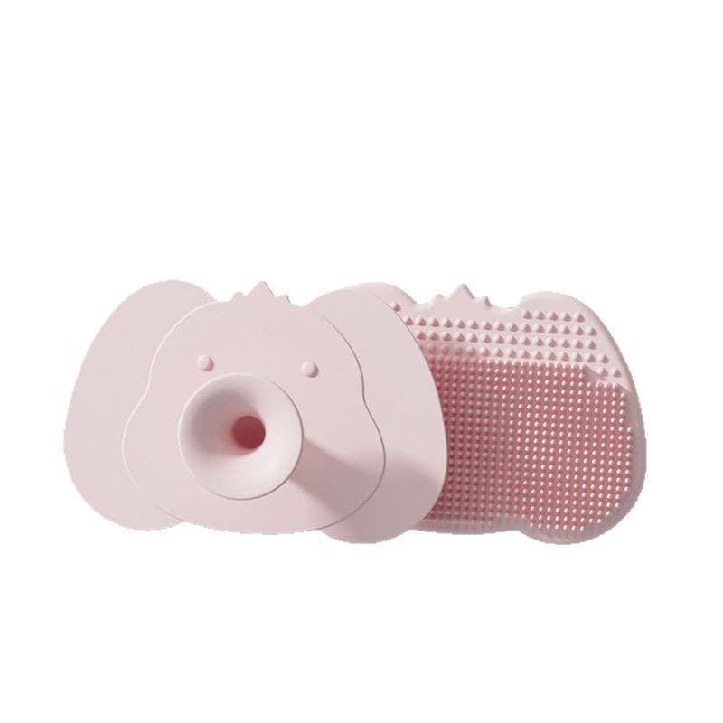 Baby silicone shampooing brush shower brush head massage washing hair brush baby bath toiletries 5
