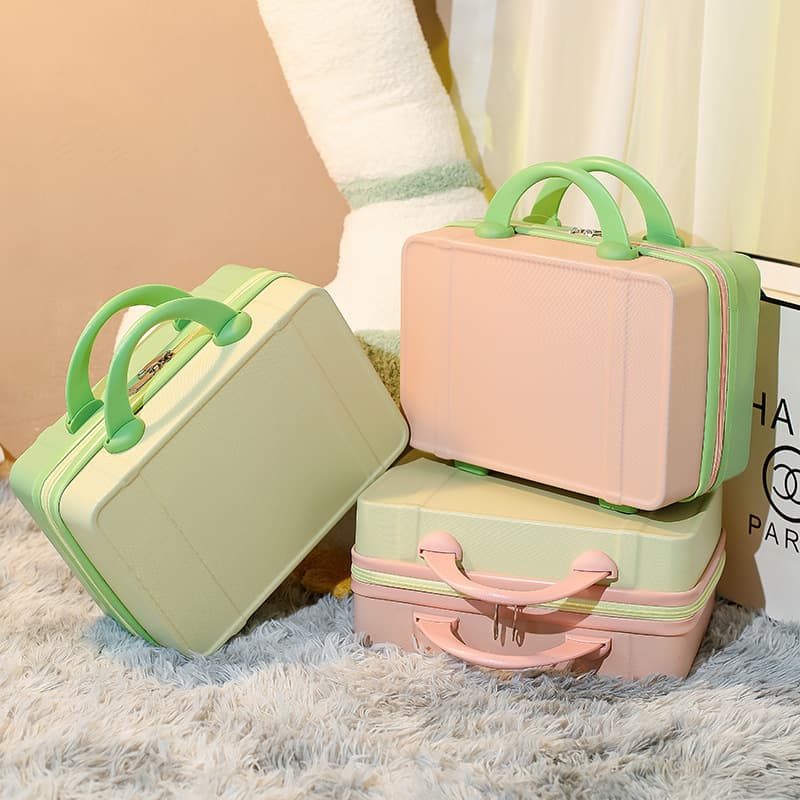 Handheld suitcase, small storage box for traveling, organizer bag, custom-made, 14 inch 2