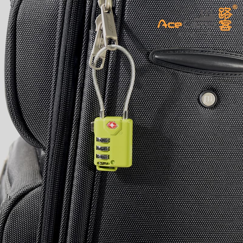 Munkees small padlock customs lock tsa password lock suitcase anti-theft wire consignment customs clearance travel backpack lock 4