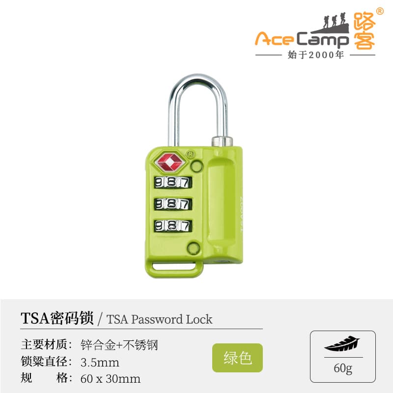 Munkees small padlock customs lock tsa password lock suitcase anti-theft wire consignment customs clearance travel backpack lock 10