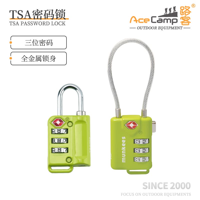 Munkees small padlock customs lock tsa password lock suitcase anti-theft wire consignment customs clearance travel backpack lock 1