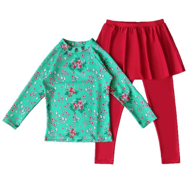 Children's swimwear, long-sleeve, quick dry trousers, sun protection, for teenagers 5