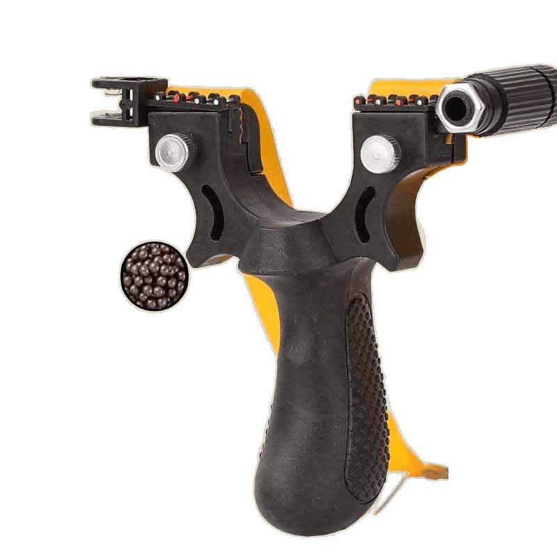 Travel highly precise slingshot with flat rubber bands with laser 2