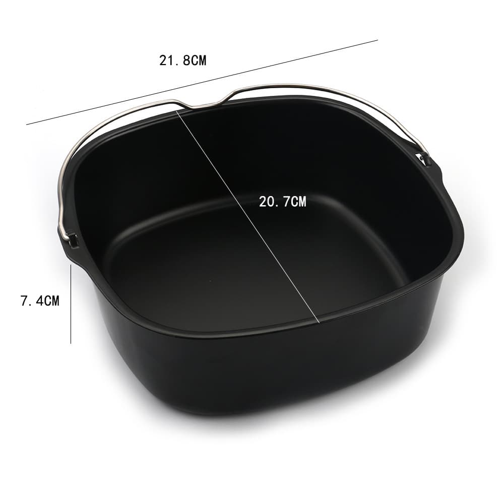 Cross-border air fryer accessories liner household air fryer stainless steel baking pan bread fries non-stick baking pan 2