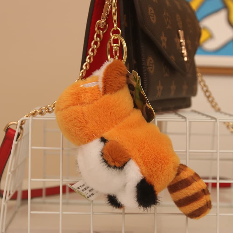Doll, minifigure, plush keychain, toy, with little bears, panda 4