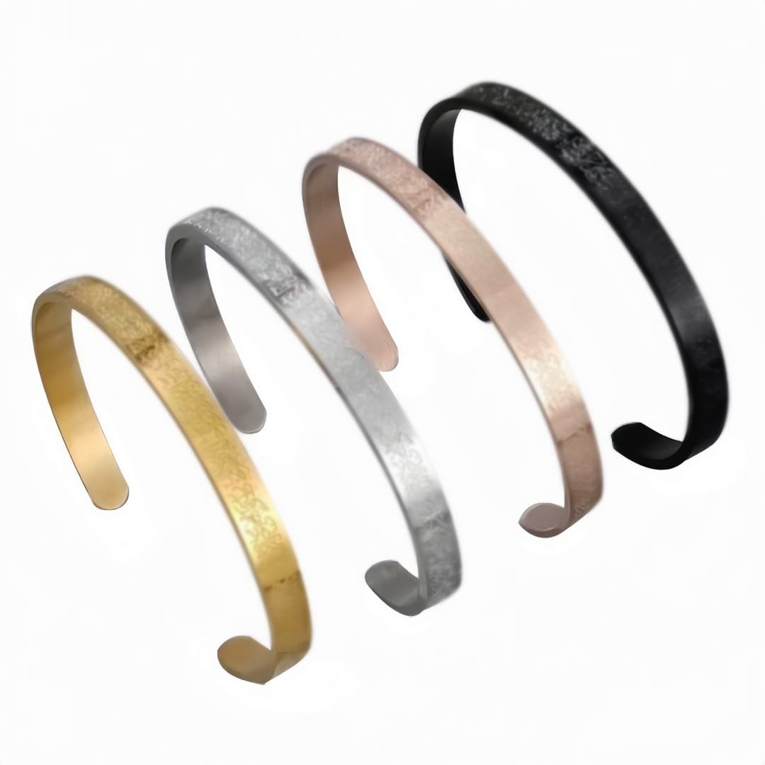 Arabic bracelet stainless steel, 6mm, does not fade, English 1