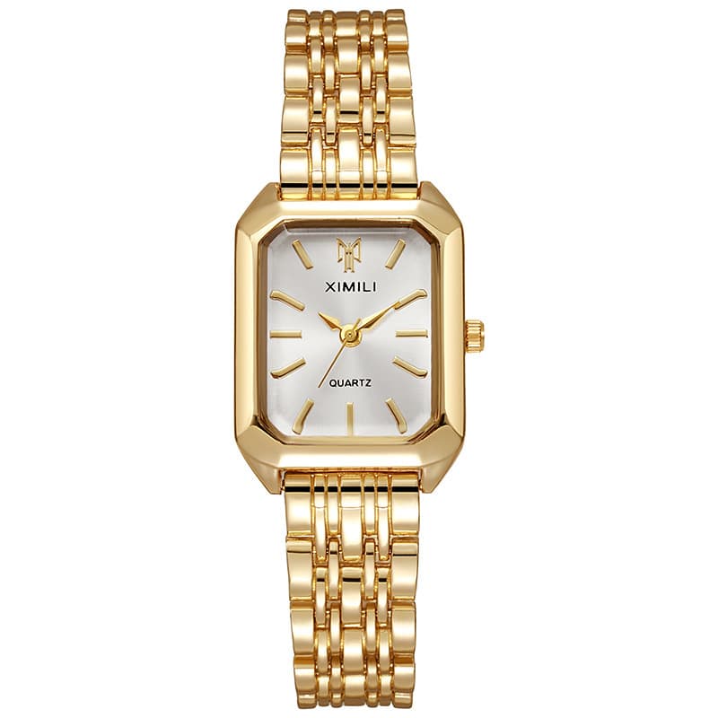 (Cross-border trading), trend square swiss watch, gold watch, women's watch, steel belt, new collection, (Physicals)