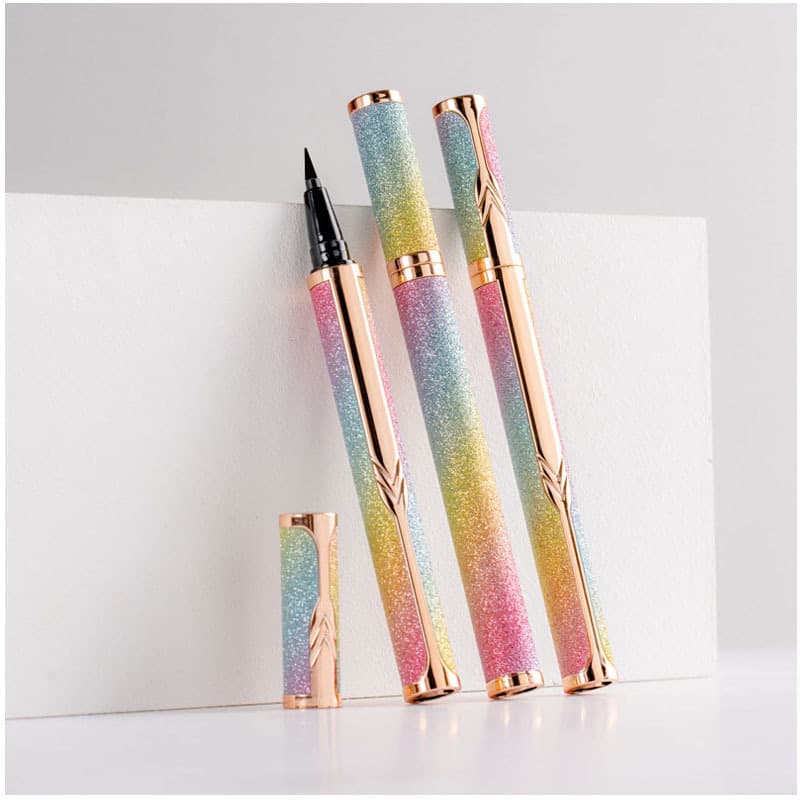 (Cross-border trading), eye pencil, rainbow waterproof quick dry liner, light luxury style, with your logo imprint, gradient, no smudge, long-term effect