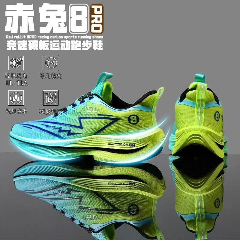 New x5 sports running shoes for men Red Rabbit series 8pro student professional racing shock-absorbing carbon plate running shoes for women couples new 3