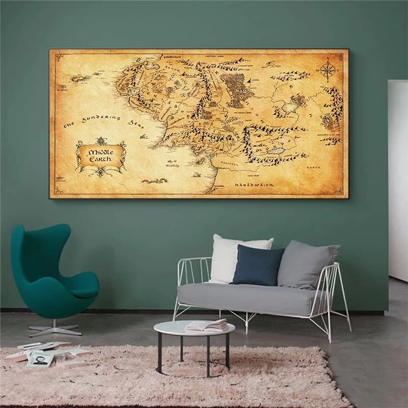 Retro card, wall modern poster for bedroom, style 3
