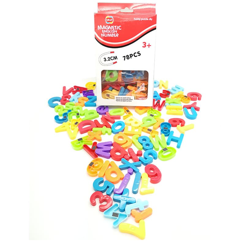 (Cross-border trading), high quality magnetic digital fridge magnet, early education, training, English letters