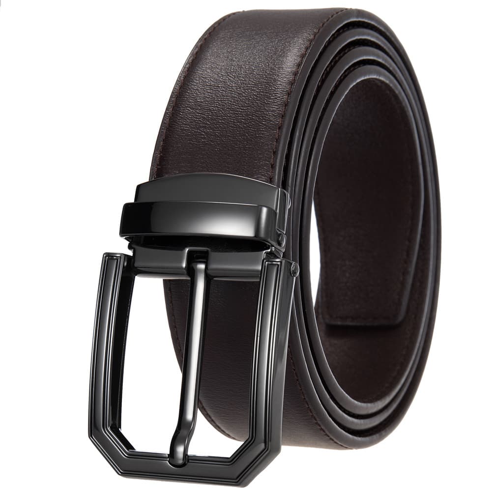 Men's Casual Leather Belt Two-Layer Cowhide C23862-3 4