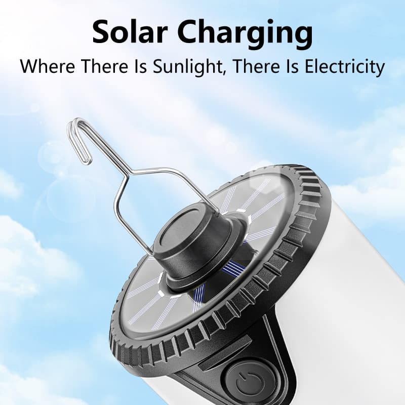 [Outdoor solar camping light with electronic display output] 2