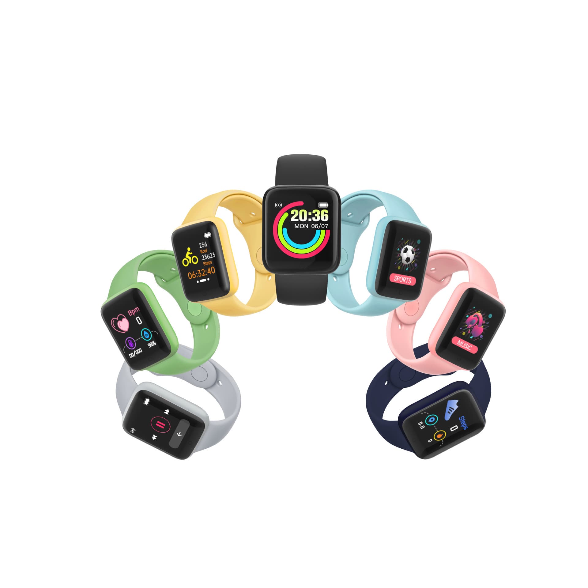 [C5-13 LED Electronic Watch Luminous Life Waterproof Square L] 4