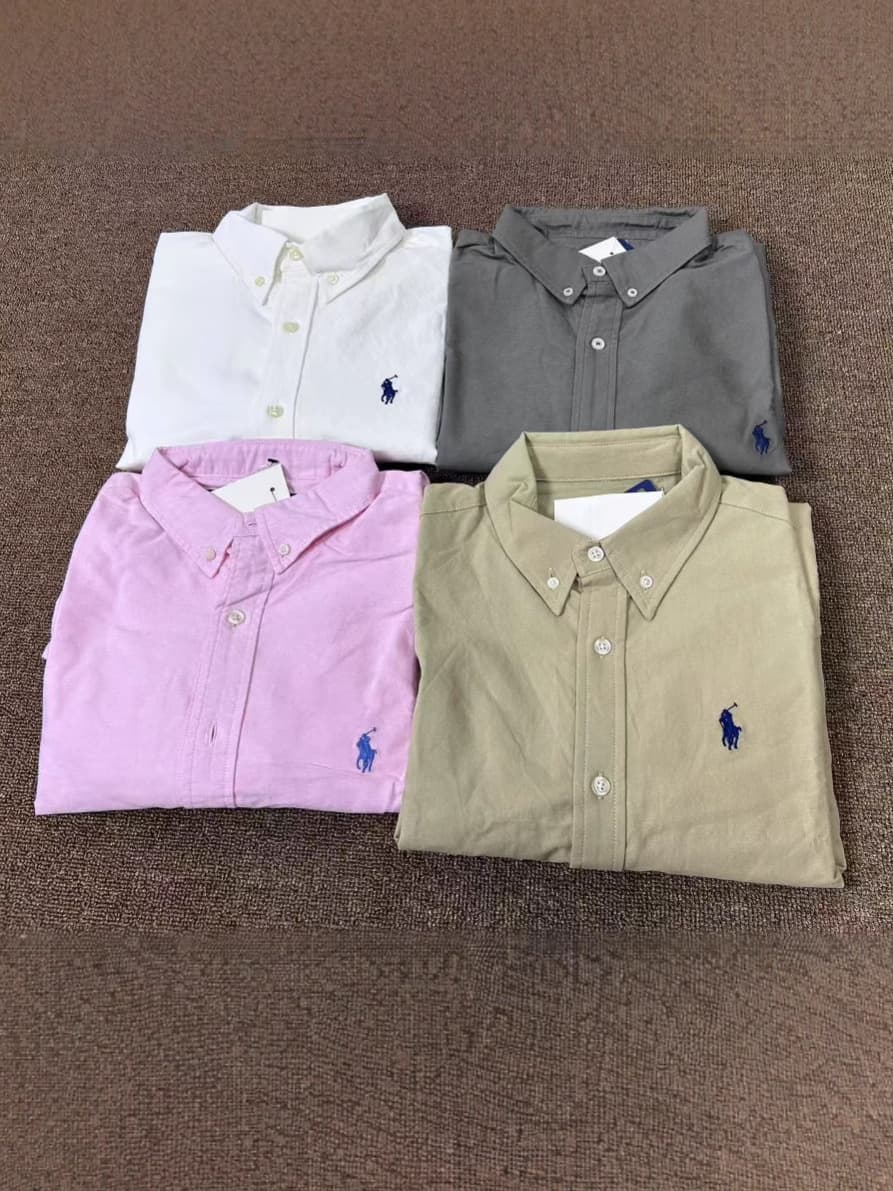 (Cross-border trading), pony, shirt for men and women, oxford cloth, with embroidery, American style 2