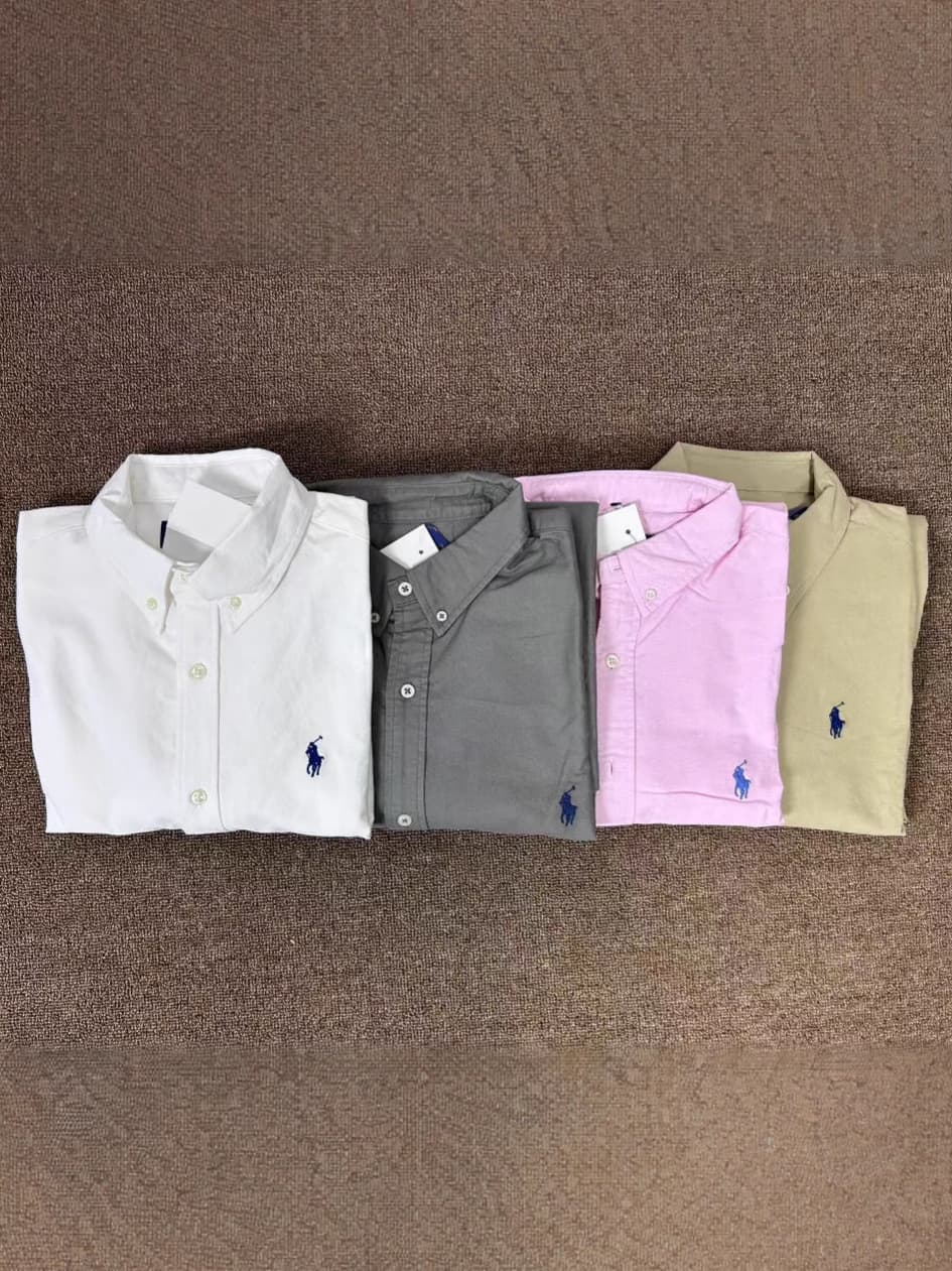 (Cross-border trading), pony, shirt for men and women, oxford cloth, with embroidery, American style 4