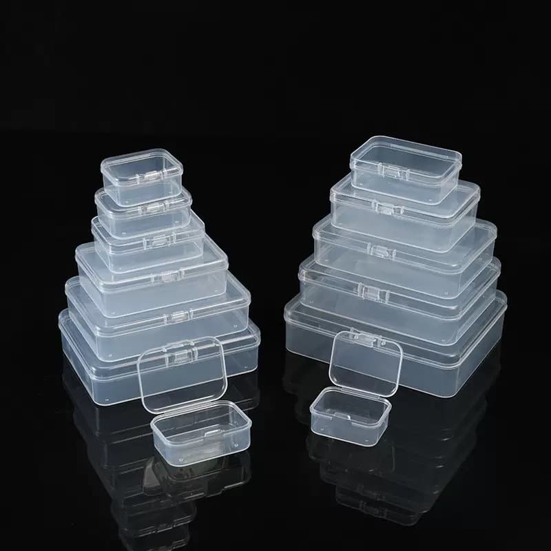 Rectangular transparent storage box, plastic accessory 1
