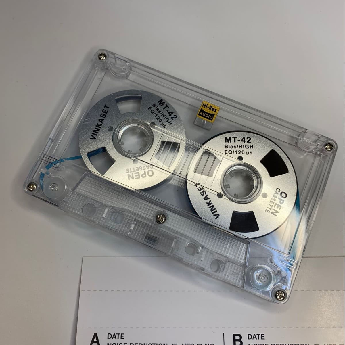 Small open tape metal double-sided tape 50 minutes Class new and transparent cassette with blank tape cassette 2