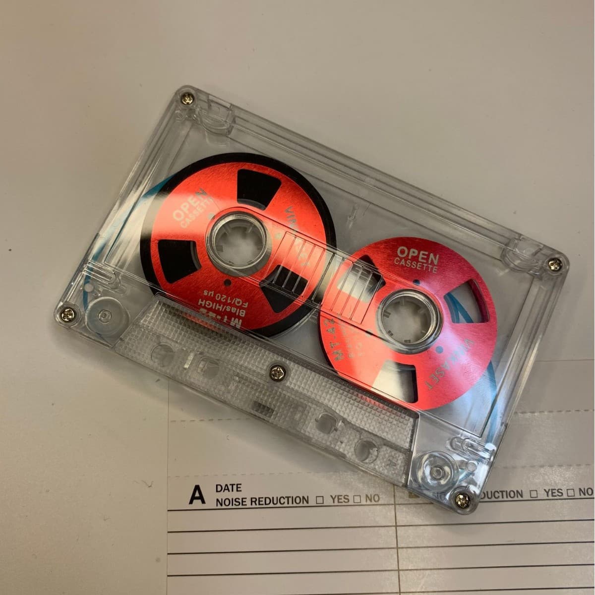 Small open tape metal double-sided tape 50 minutes Class new and transparent cassette with blank tape cassette 3