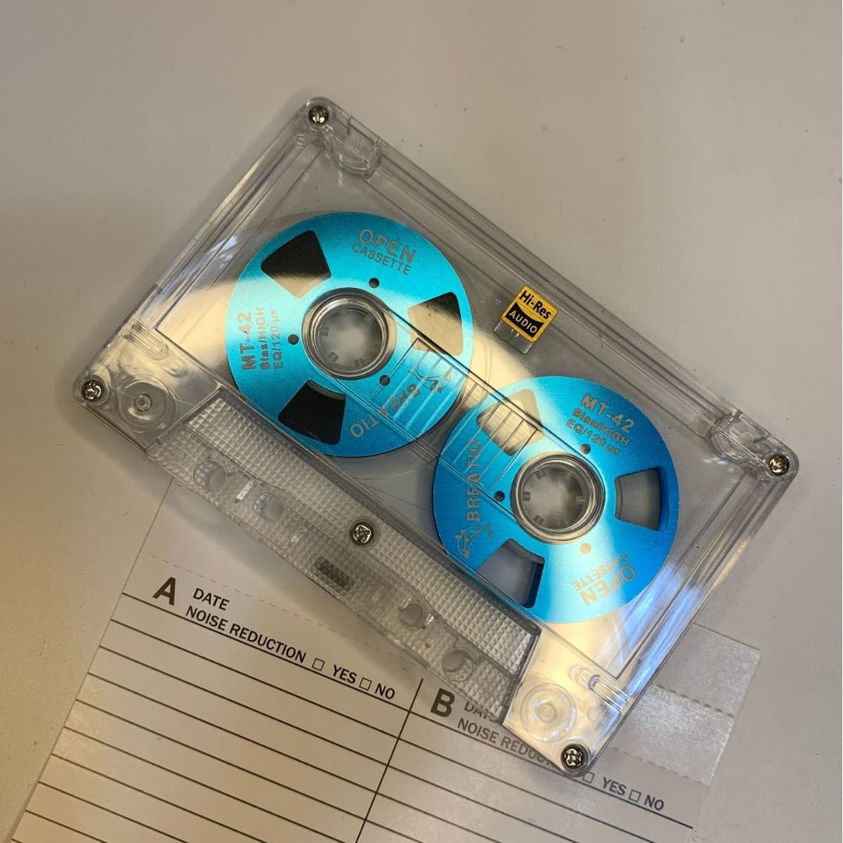 Small open tape metal double-sided tape 50 minutes Class new and transparent cassette with blank tape cassette 4