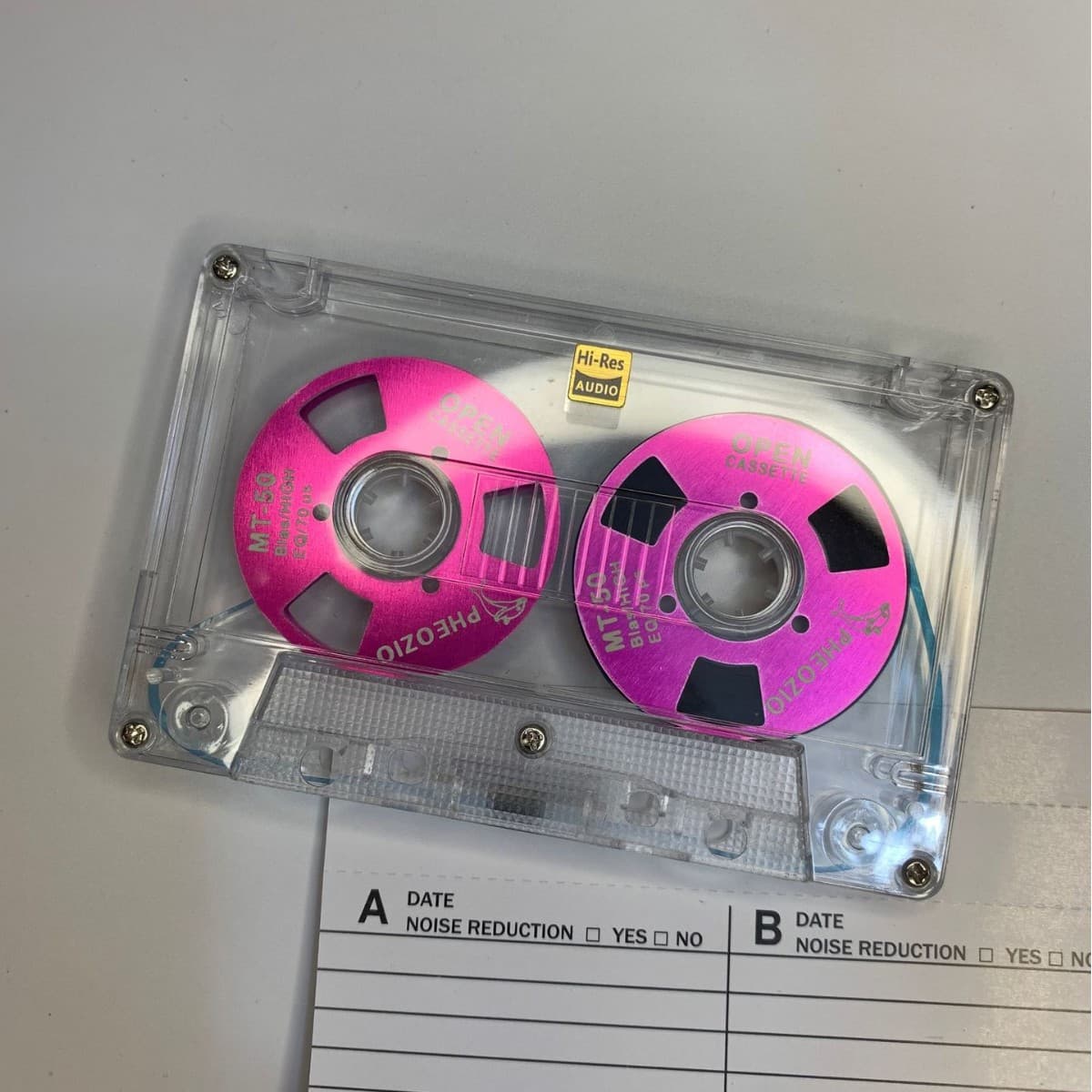 Small open tape metal double-sided tape 50 minutes Class new and transparent cassette with blank tape cassette 6