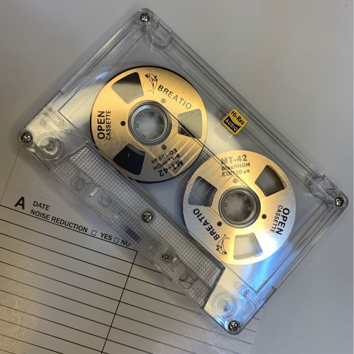 Small open tape metal double-sided tape 50 minutes Class new and transparent cassette with blank tape cassette 8