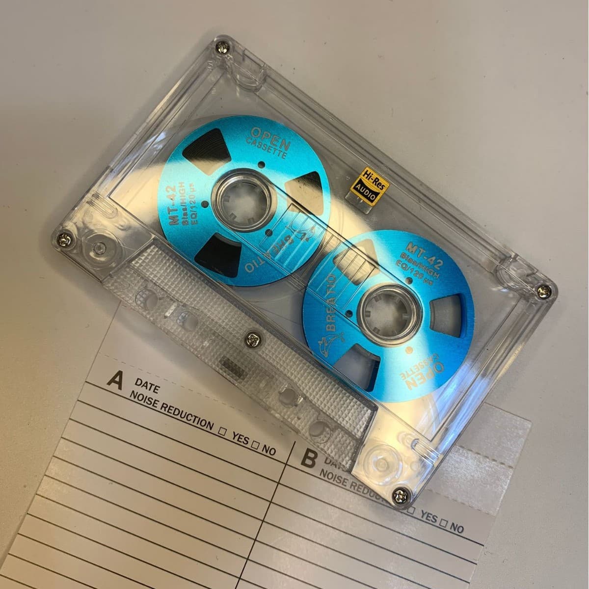 Small open tape metal double-sided tape 50 minutes Class new and transparent cassette with blank tape cassette 10