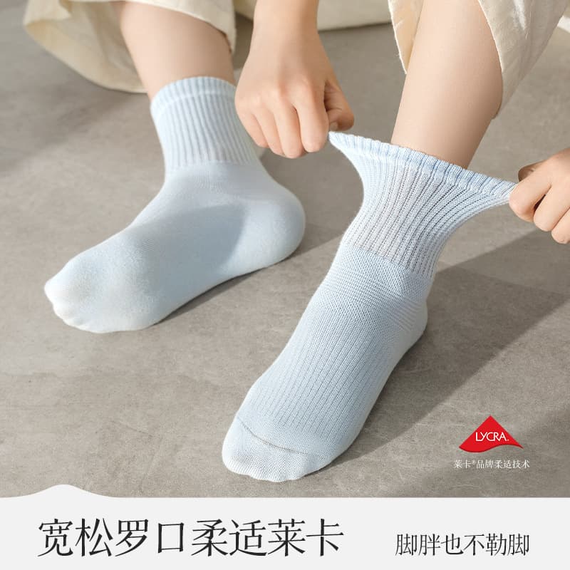 Cotton non-slip children's summer knee socks for men and women, mid-length, absorbs sweat and smell 3