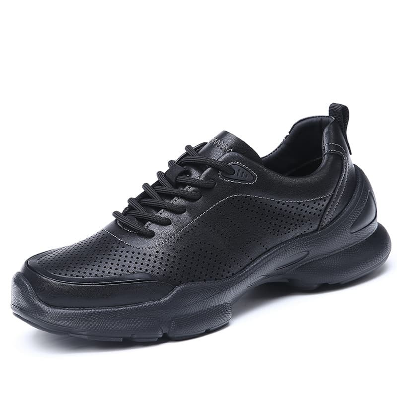 Summer leather breathable walking shoes, sports lightweight casual footwear for leisure, non-slip running sneakers 5