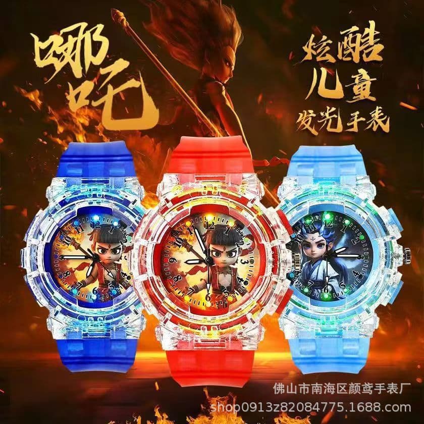 Children's watch for kindergarten, flashing quartz toy, new collection, fall protection